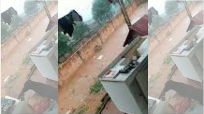 Muro desaba e casas são invadidas por lama no residencial Gralha Azul