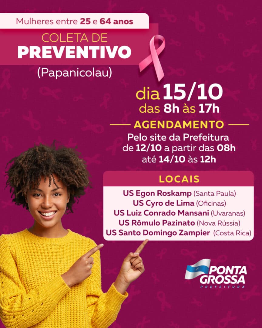 Prefeitura de PG encerra agendamentos para mutirão de exames preventivos nesta sexta-feira