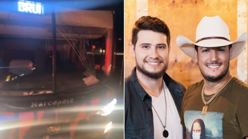 Ônibus de dupla sertaneja do Paraná se envolve em acidente