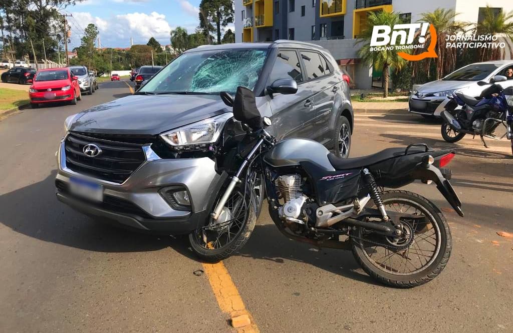 Motociclista fica ferido após acidente em Uvaranas