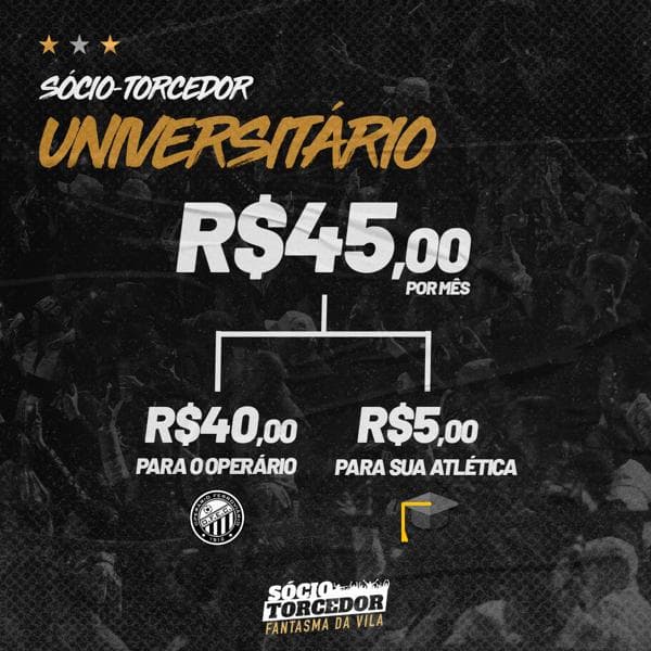 Operário cria nova plano sócio torcedor para Universitários