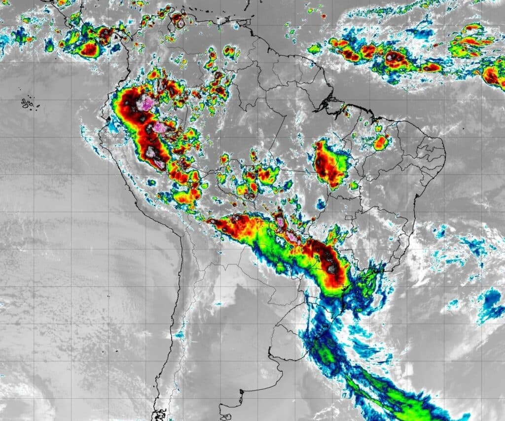 Final de semana com chuvas e queda brusca na temperatura