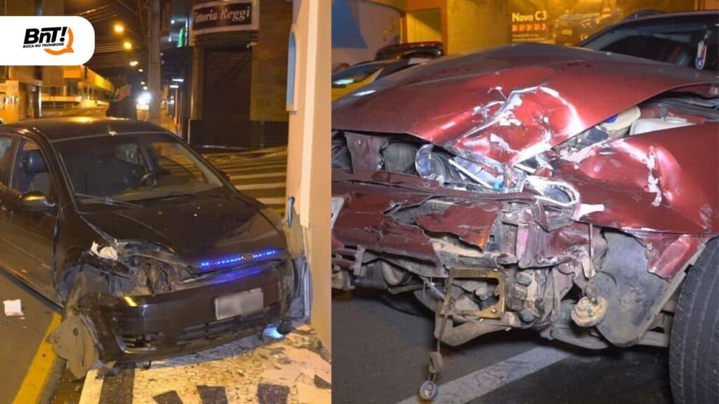 Motorista fura preferencial e causa acidente grave no Centro