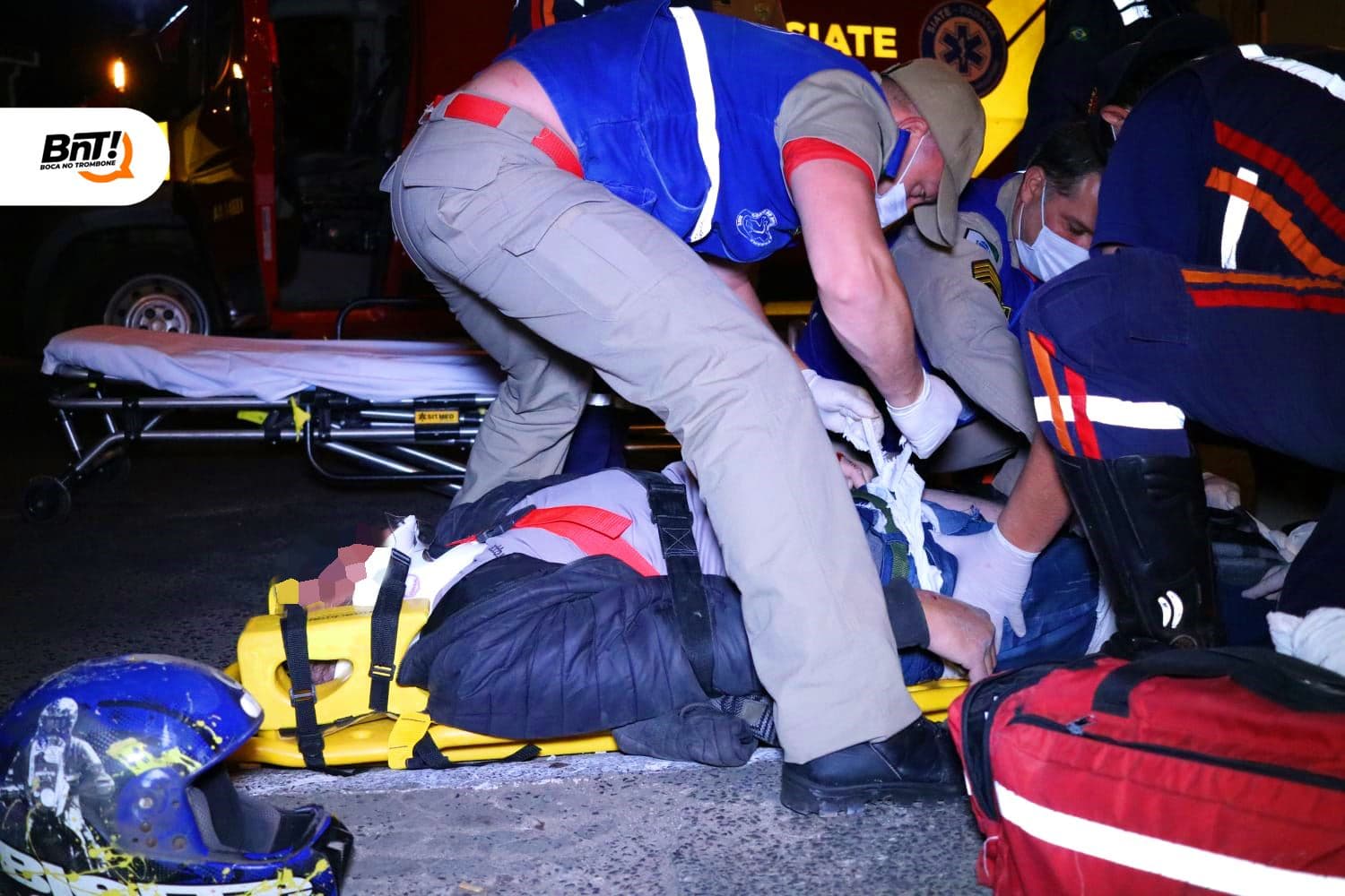 Homem corre risco de morte após acidente em frente ao Terminal de Central