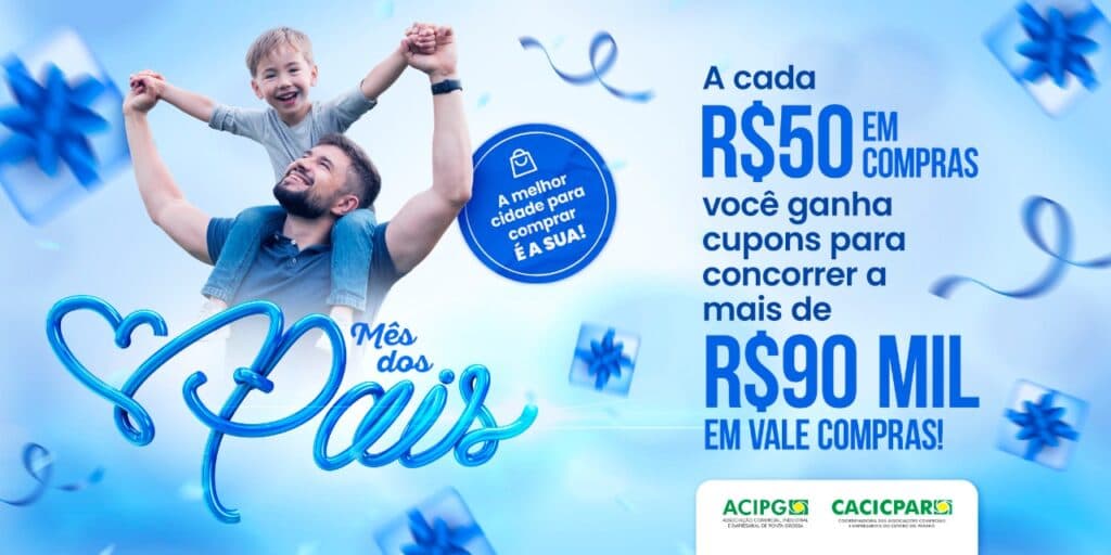 Compras dos Dias dos Pais podem render R$ 90 mil em prêmios