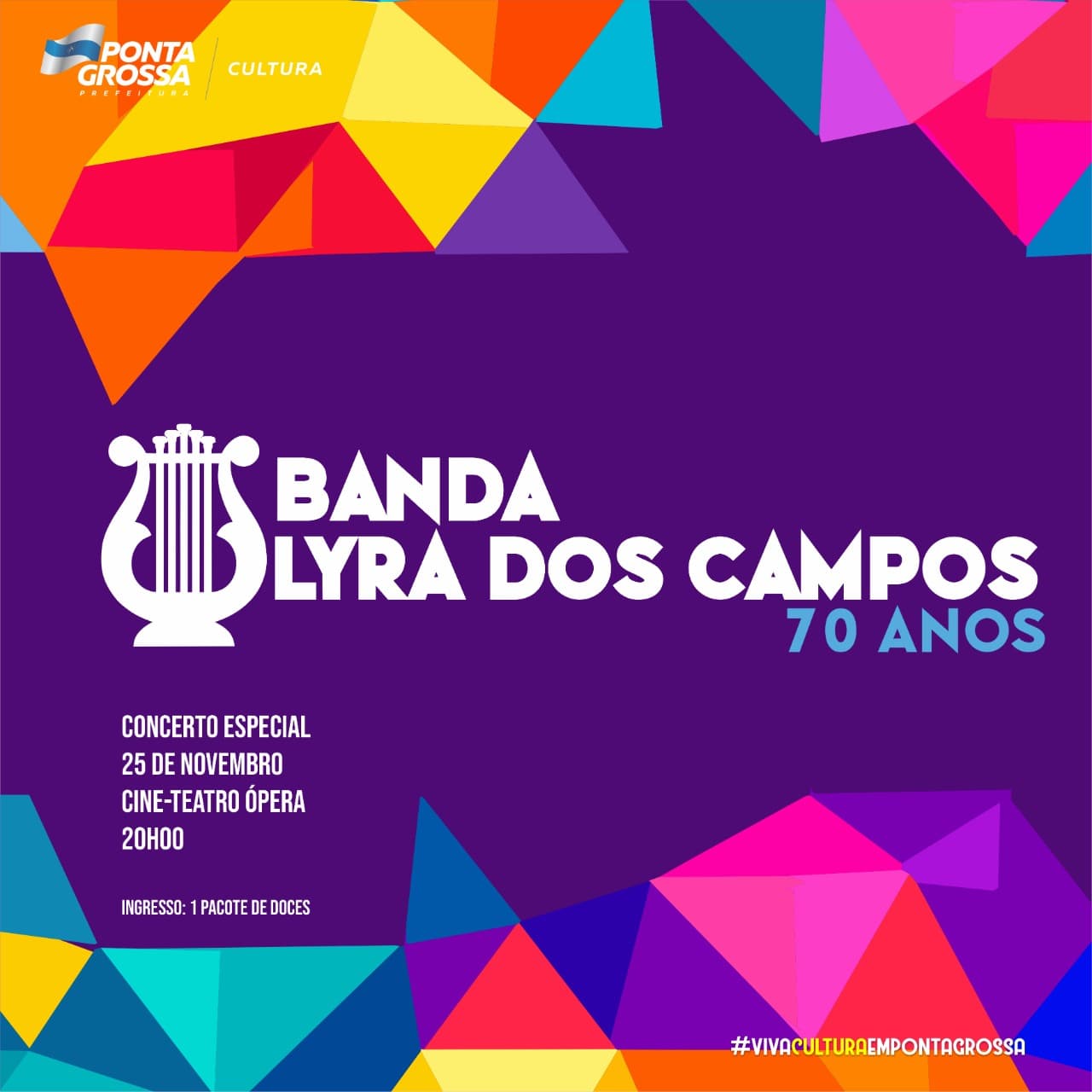 Prefeitura de PG promove Concerto de Aniversário da Banda Lyra dos Campos