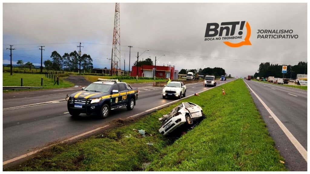 Homem morre após ser ejetado de veículo na BR-376