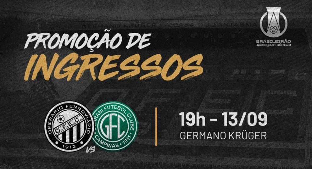 Na luta contra o rebaixamento, Operário faz nova promoção de ingressos em jogo da Série B