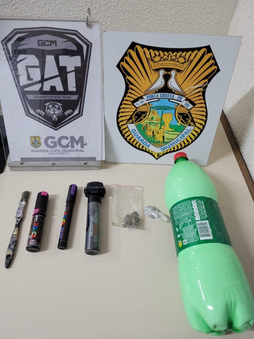 Pichadores presos na madrugada em PG