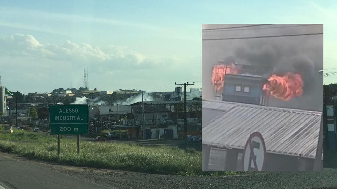 Fábrica pega fogo durante horário comercial em Ponta Grossa