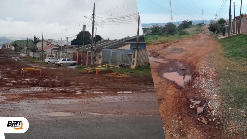 Prefeitura realiza manutenção de rua, mas população denuncia ‘trabalho pela metade’