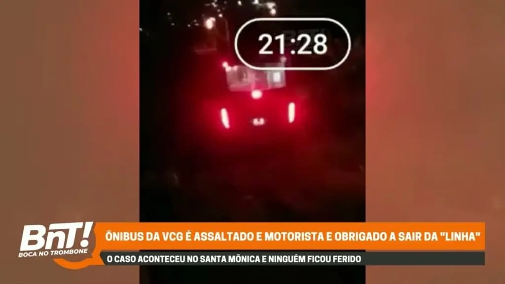 Ônibus da VCG é assaltado e motorista é obrigado a dirigir para fora da “linha”