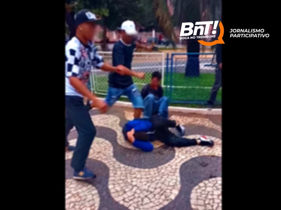Alunos são brutalmente agredidos e praça de PG vira brutalidade