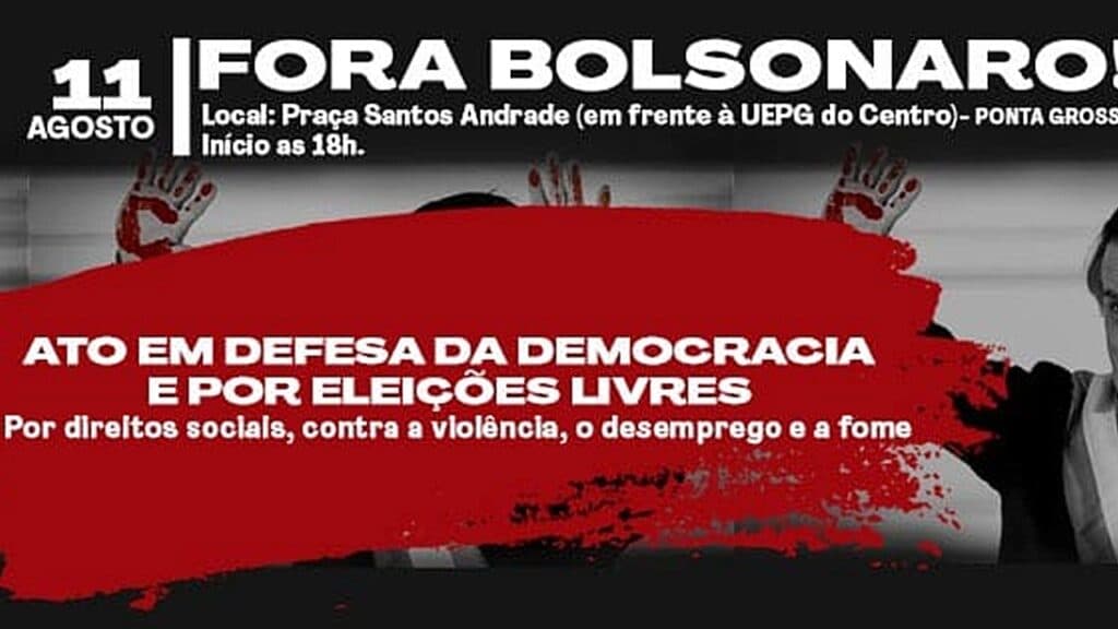 Grupo realiza ato por eleições livres em Ponta Grossa