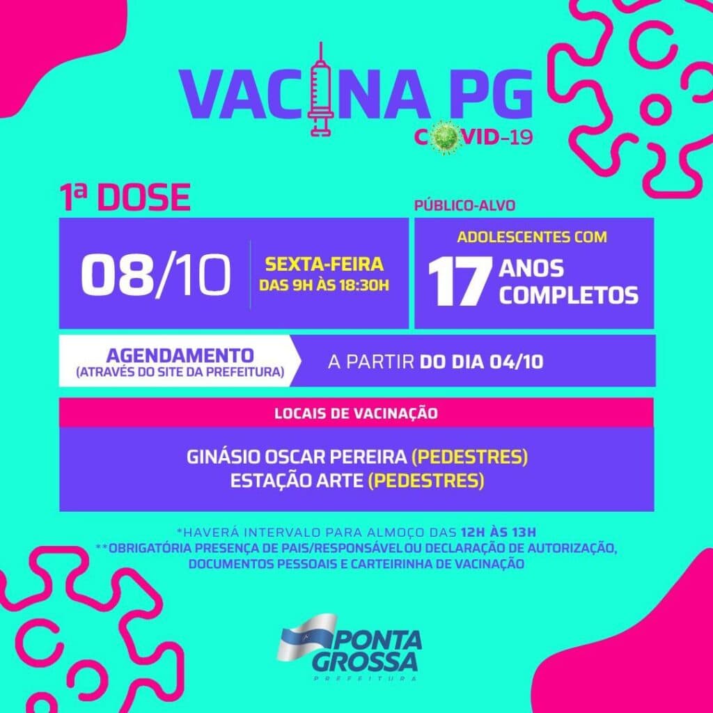 Prefeitura inicia vacinação do público geral de 17 anos