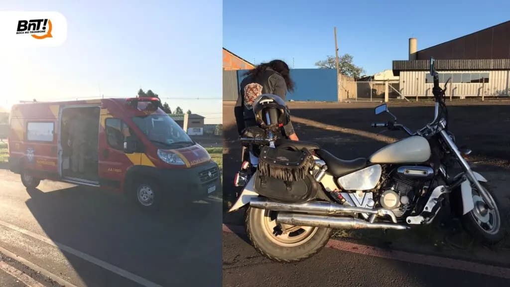 Óleo na pista deixa duas pessoas feridas em PG