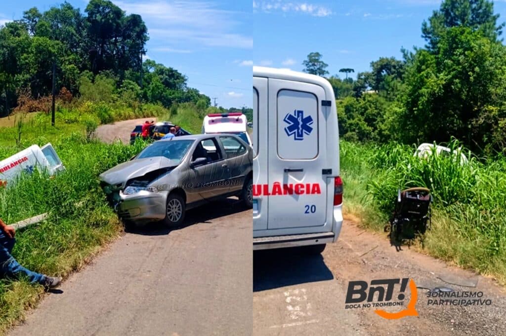 Ambulância de PG se envolve em acidente na Br-277