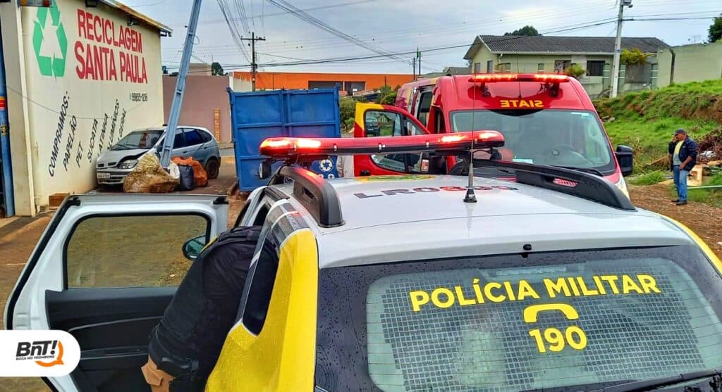 Imprudência de caminhoneiro causa acidente com carro em PG