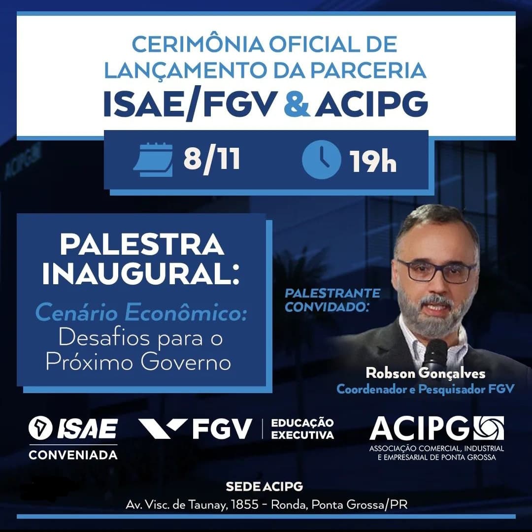 ACIPG e ISAE/FGV firmam parceria