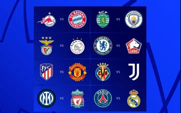 Uefa sorteia jogos das oitavas da Liga dos Campeões