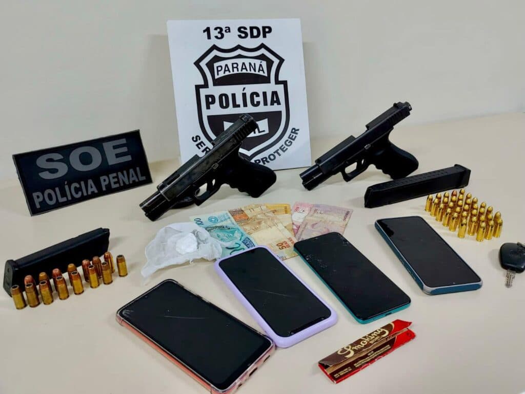 Homem em condicional é preso com drogas e armas em PG