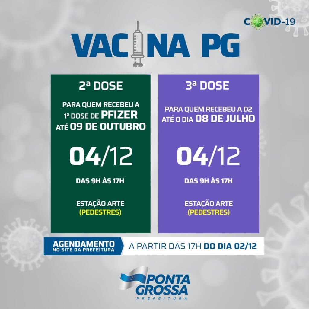 Prefeitura dá continuidade ao calendário de vacinação em PG