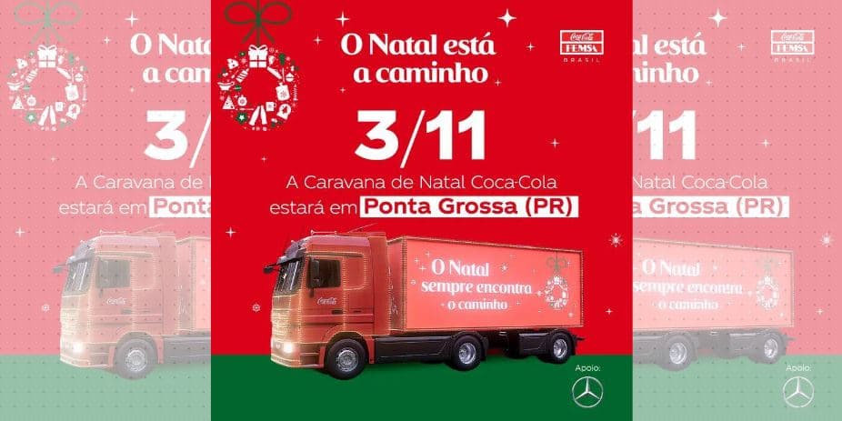 Caravana Iluminada da Coca-Cola passará por PG nesta quinta