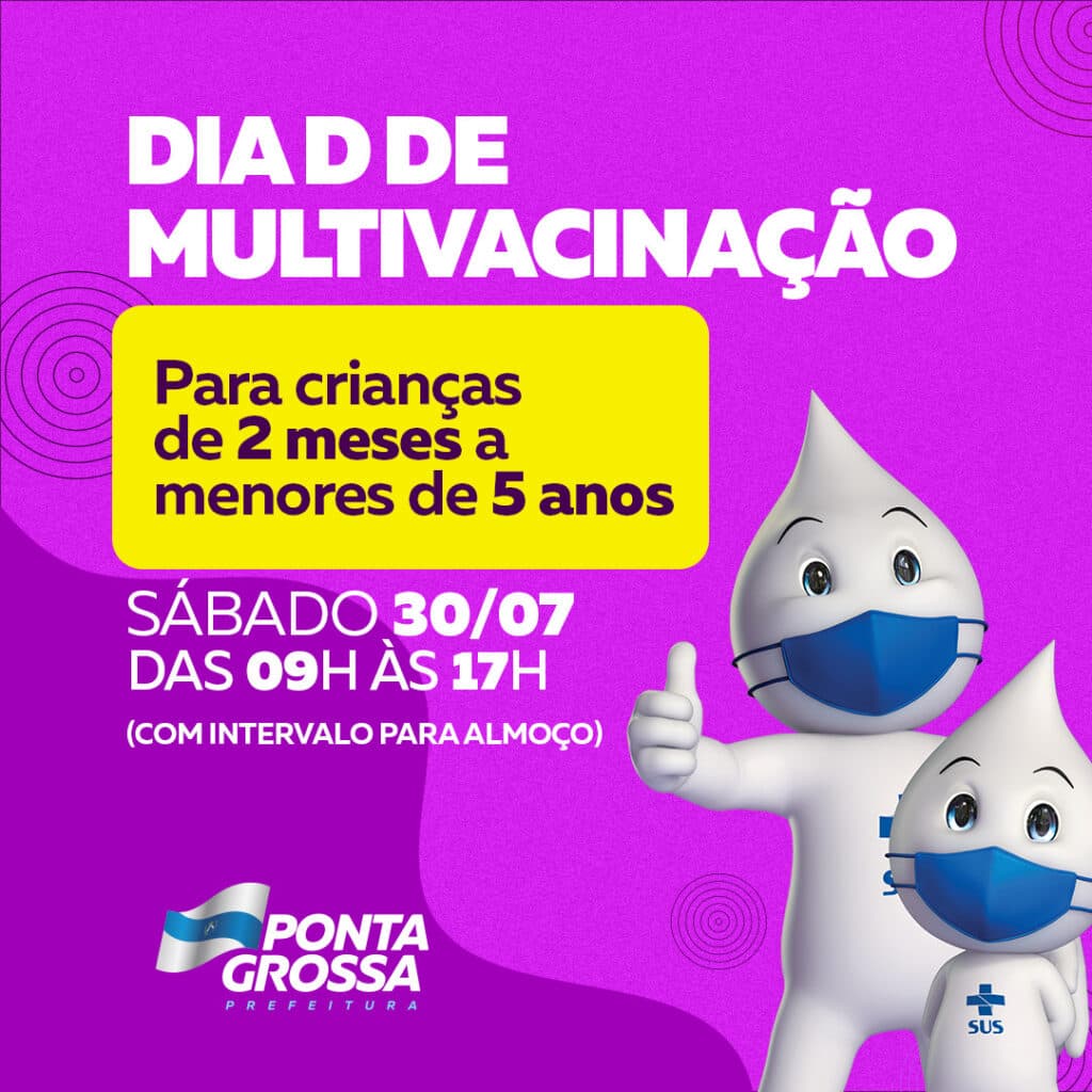 Prefeitura de PG realiza Dia D de Multivacinação no sábado