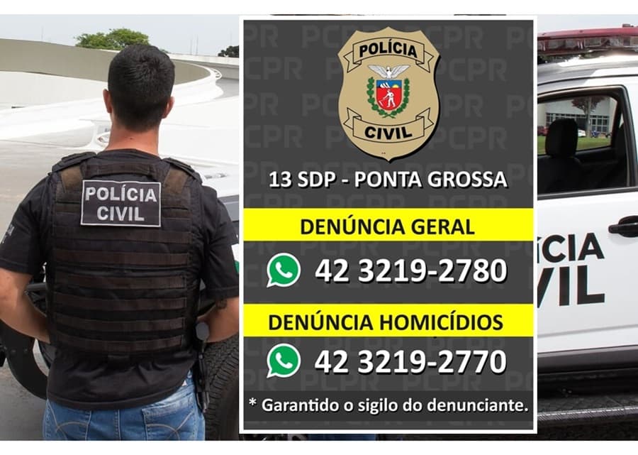 Polícia Civil divulga novos números para denúncia de crimes em PG
