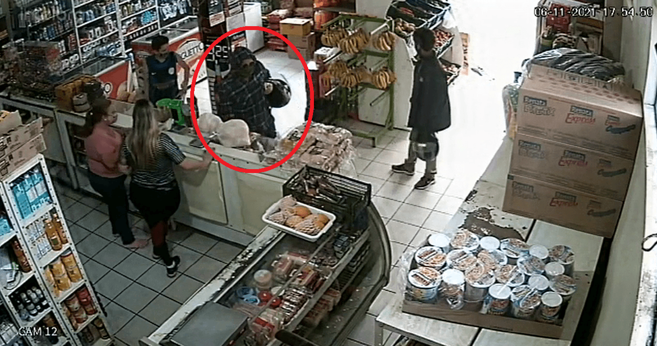 Bandido bota terror em estabelecimentos comerciais da Ronda! Confira o vídeo