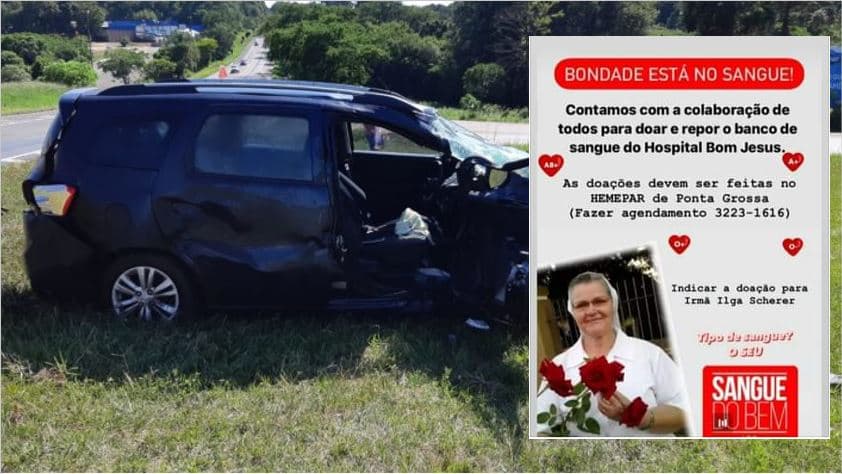 Campanha pede doação de sangue para religiosa de PG