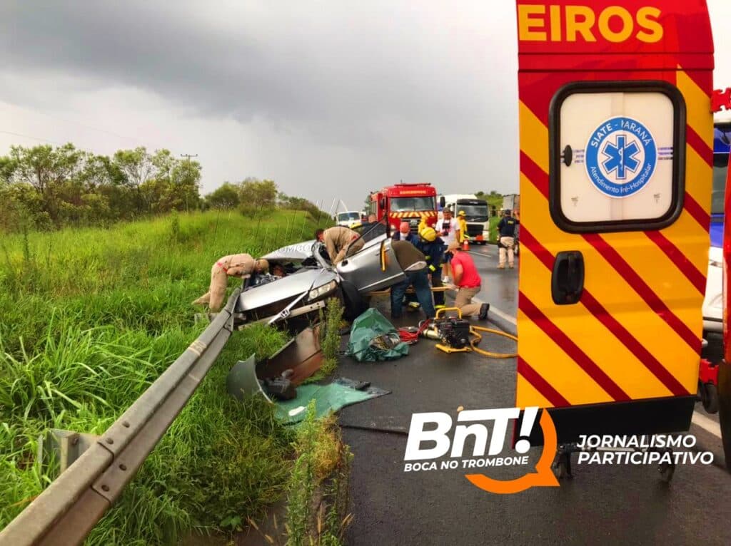 Urgente: Grave acidente deixa um morto e três feridos na Br-376 em Ponta Grossa