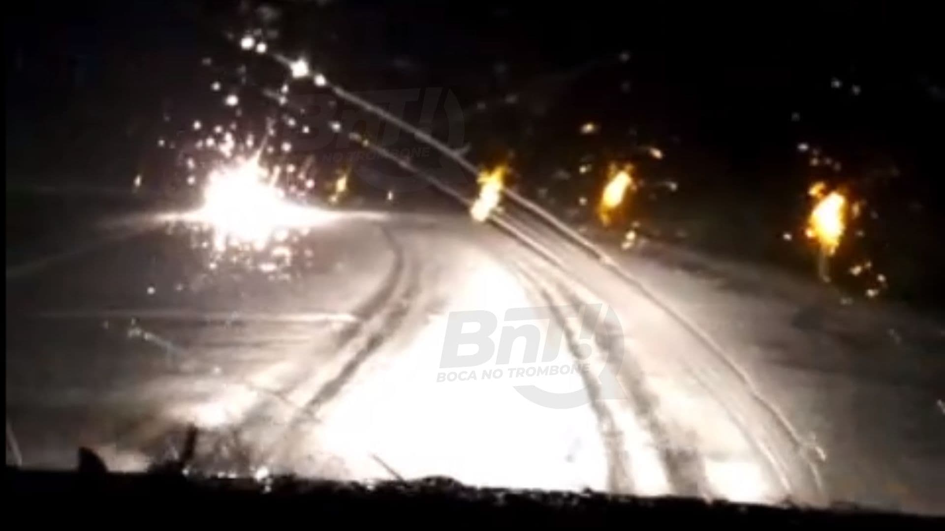 Vídeo: Chuva de granizo aterroriza motoristas na BR-376