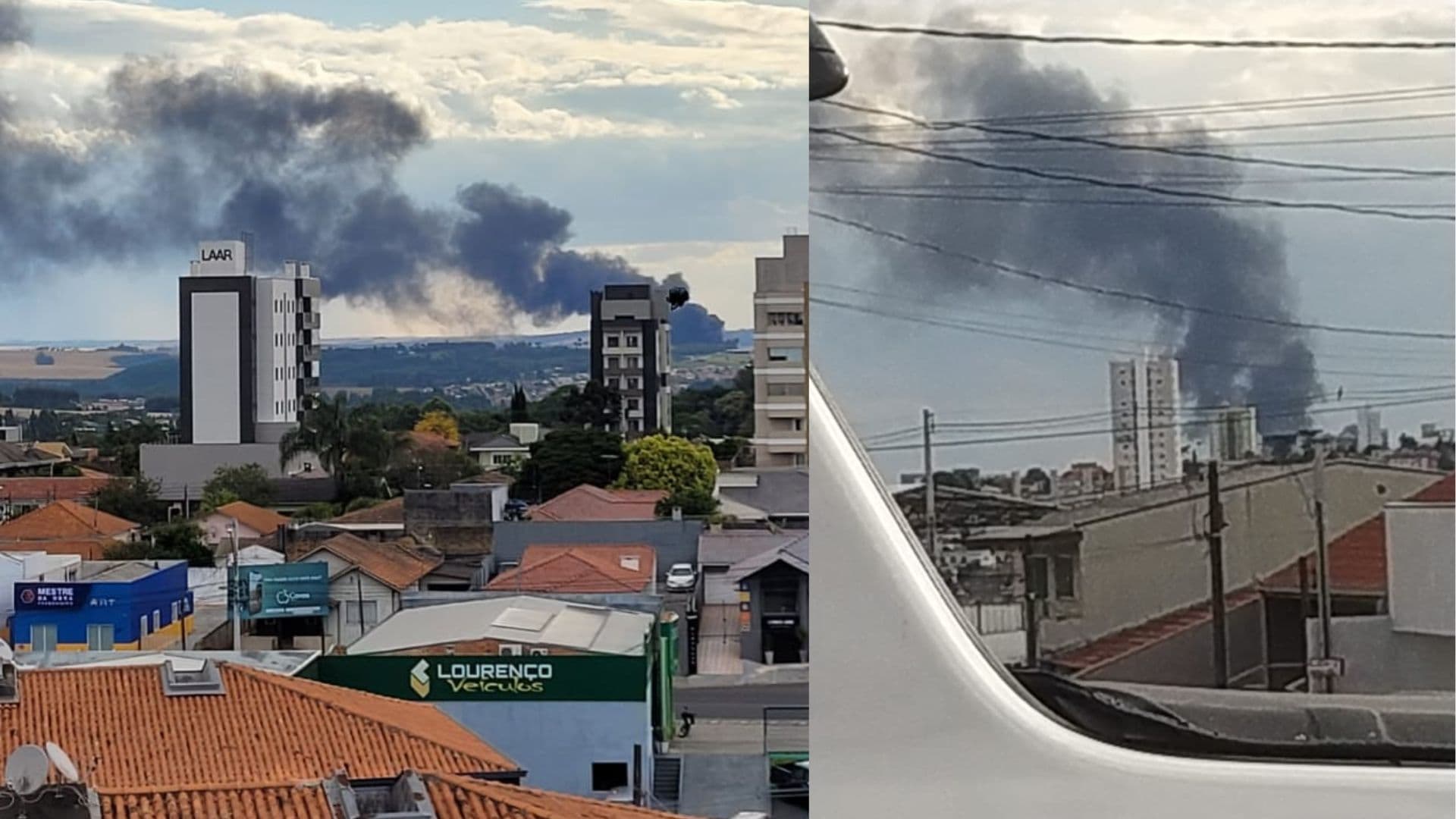 Fumaça preta intriga população de Ponta Grossa