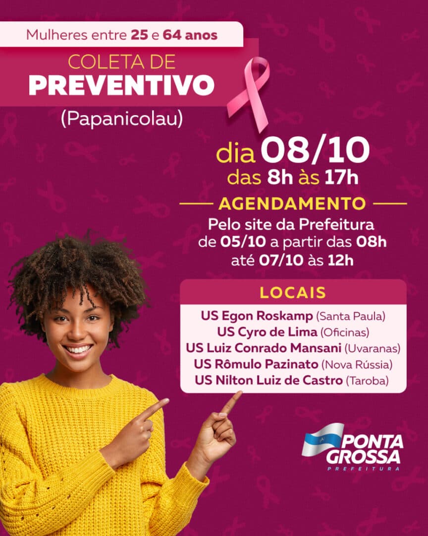 Prefeitura de PG promove mutirão de exames preventivos neste sábado