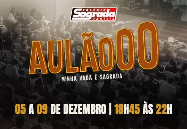 Colégio Sagrada Família abre 100 vagas gratuitas para aulão pré-vestibular da UEPG