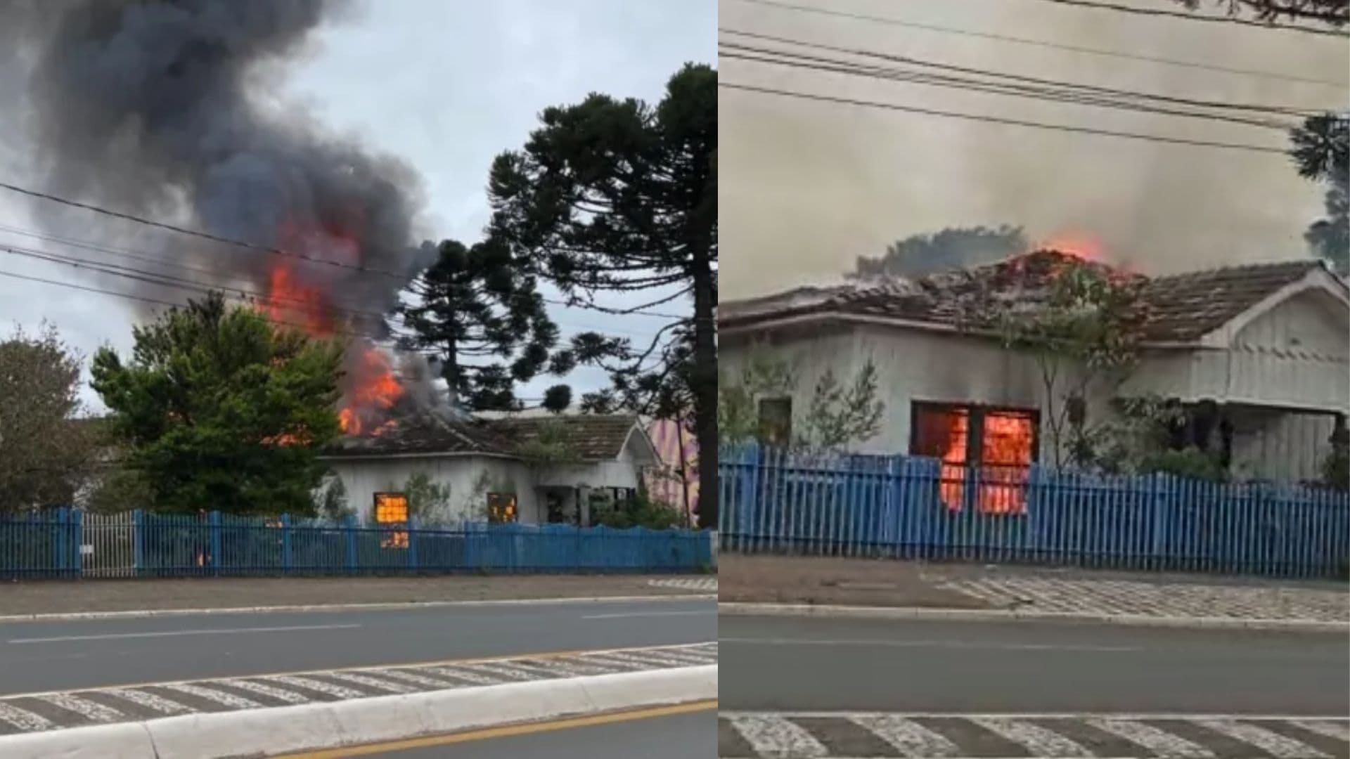 Incêndio atinge prédio histórico da RFFSA em Ponta Grossa