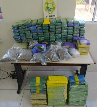 PM apreende 130 quilos de maconha em distrito de PG