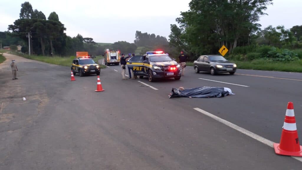 Homem morre atropelado na 373