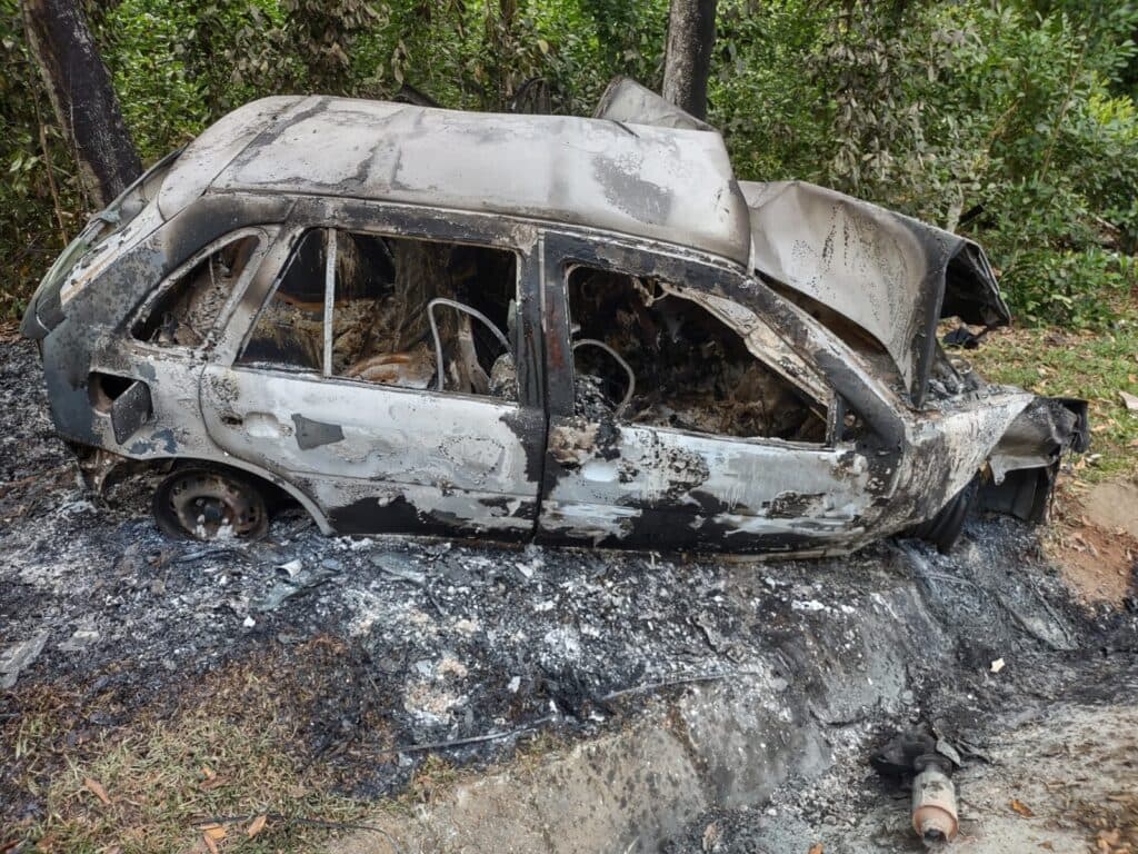 Acidente em rodovia de Imbituva deixa 2 pessoas carbonizadas