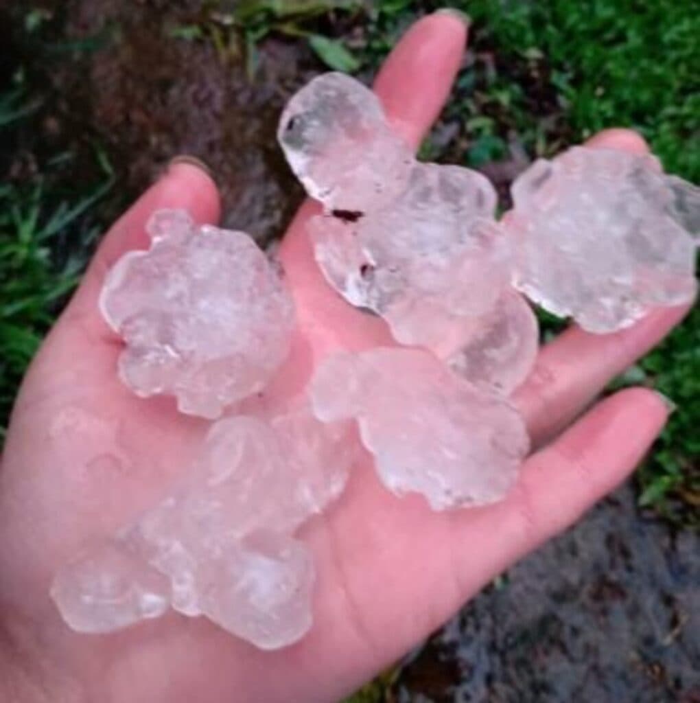Localidades da região registram chuva de pedras e granizo