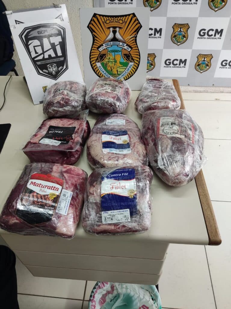 Grupo tentar furtar mais de R$ 500 em carne e é preso em PG