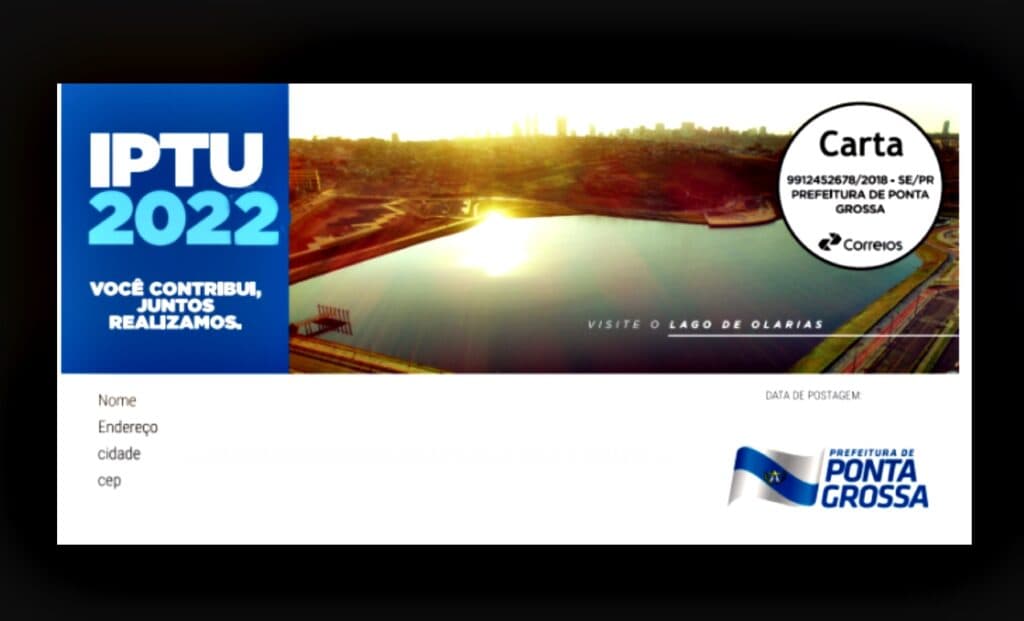 IPTU 2022: Ponta Grossa define datas e valores para pagamento do imposto
