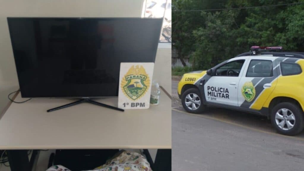 Homem foge e deixa amigo com TV roubada em PG