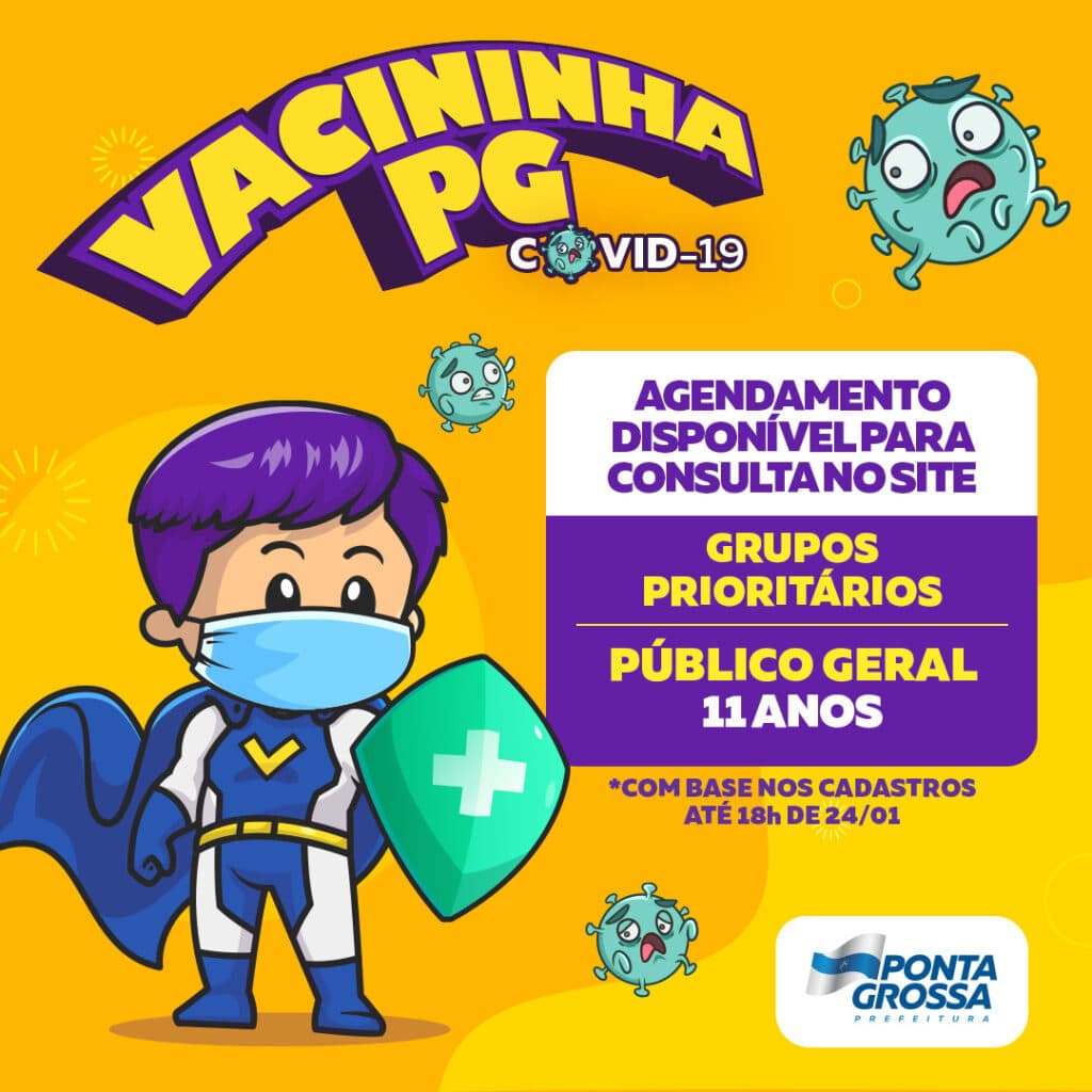 Ponta Grossa libera consulta de agendamento para nova etapa de vacinação pediátrica
