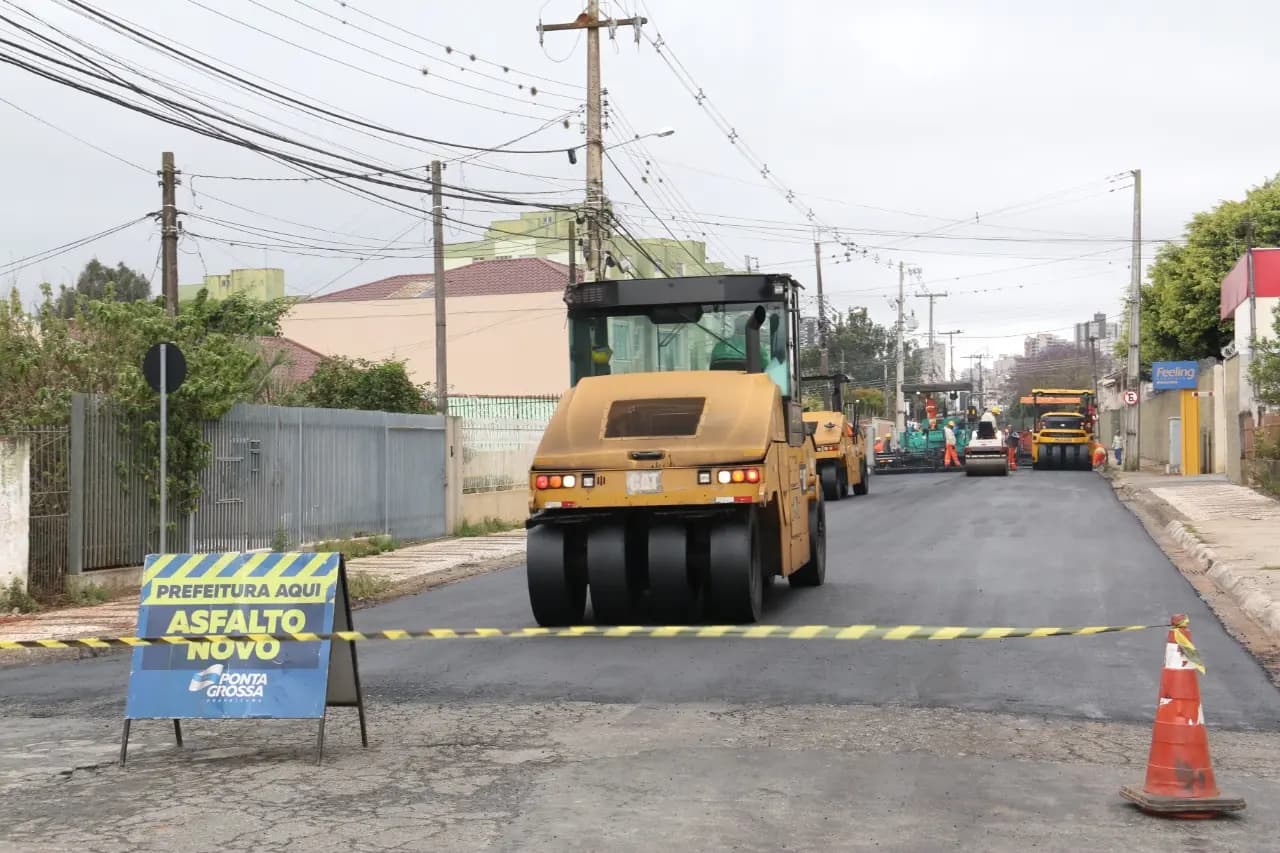 Prefeitura de PG divulga próxima via a receber o recapeamento