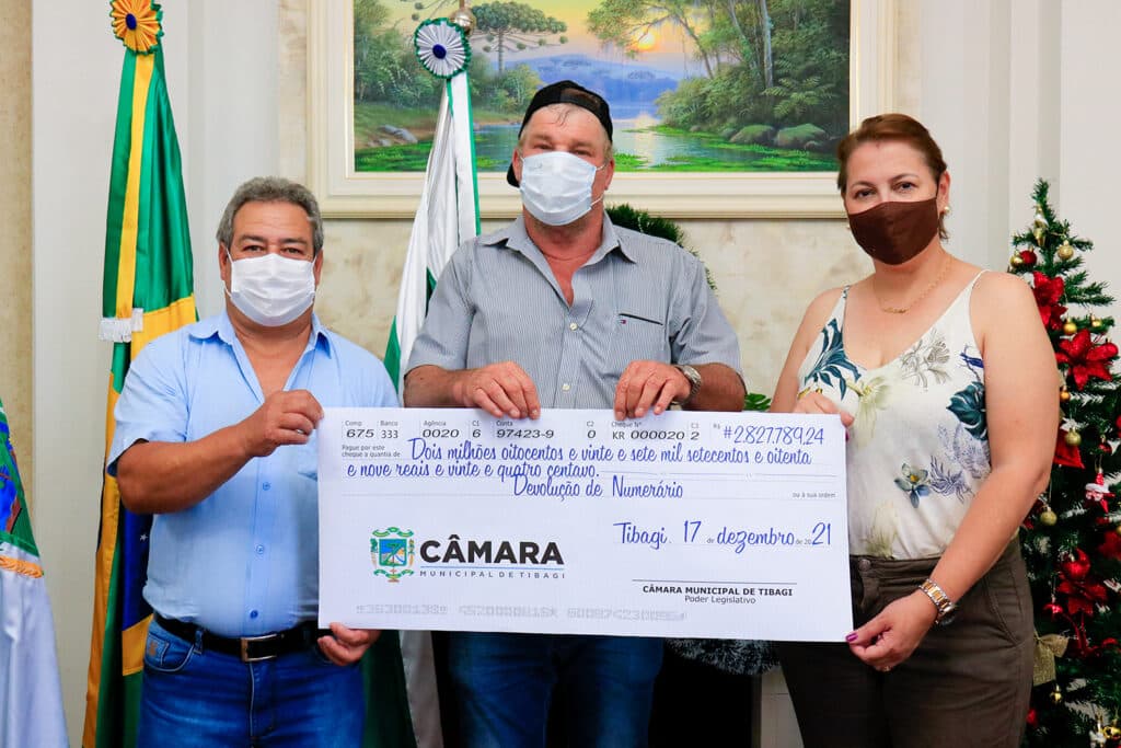 Câmara devolve R$ 2,8 milhões para a Prefeitura de Tibagi