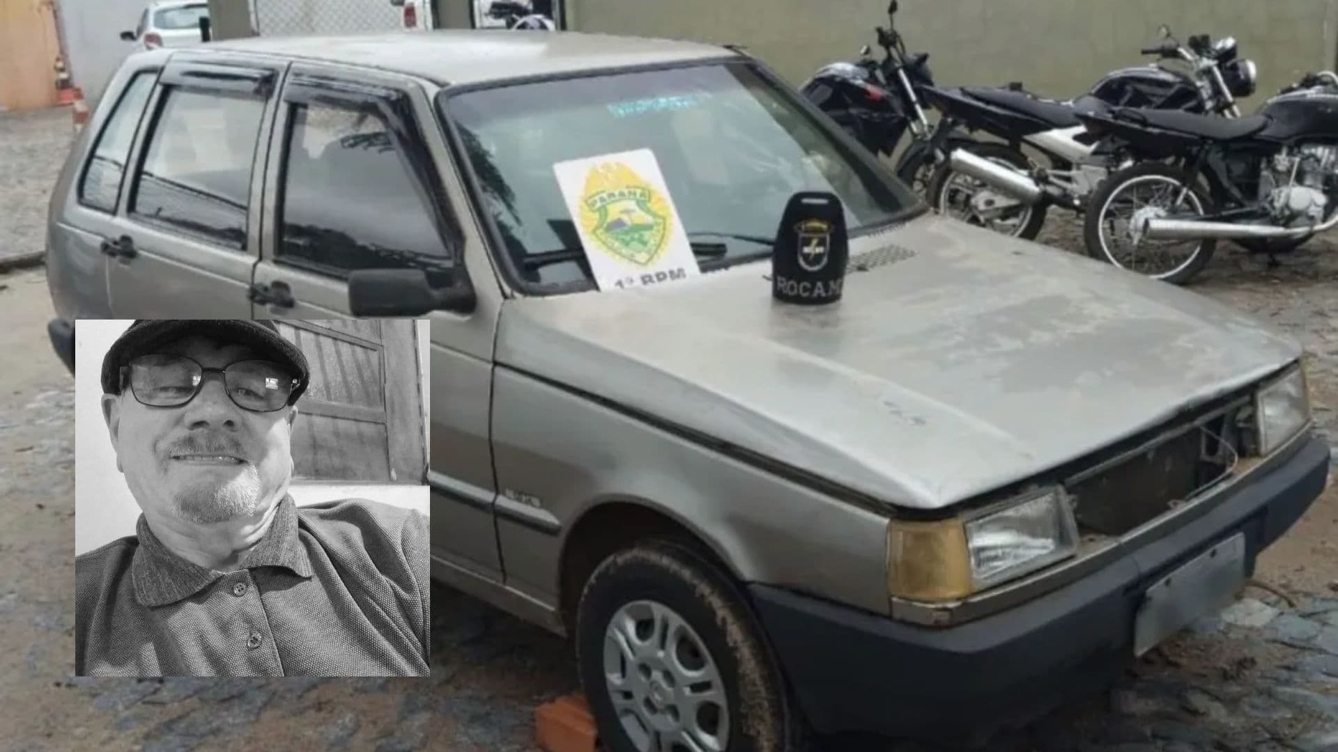 Carro roubado de idoso morto é localizado em PG