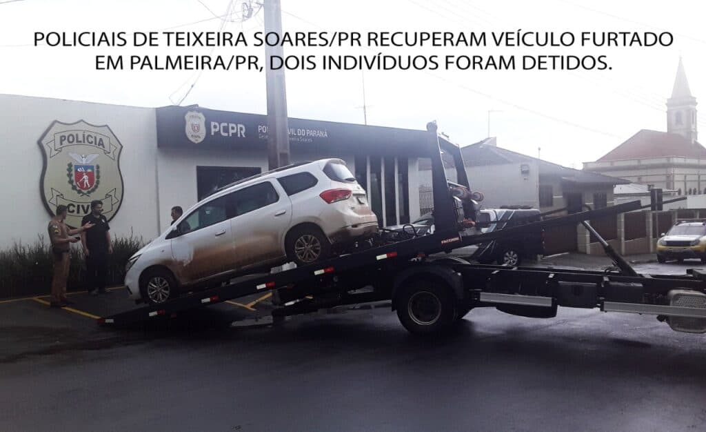 Dois são presos após polícia recuperar veículo furtado na região