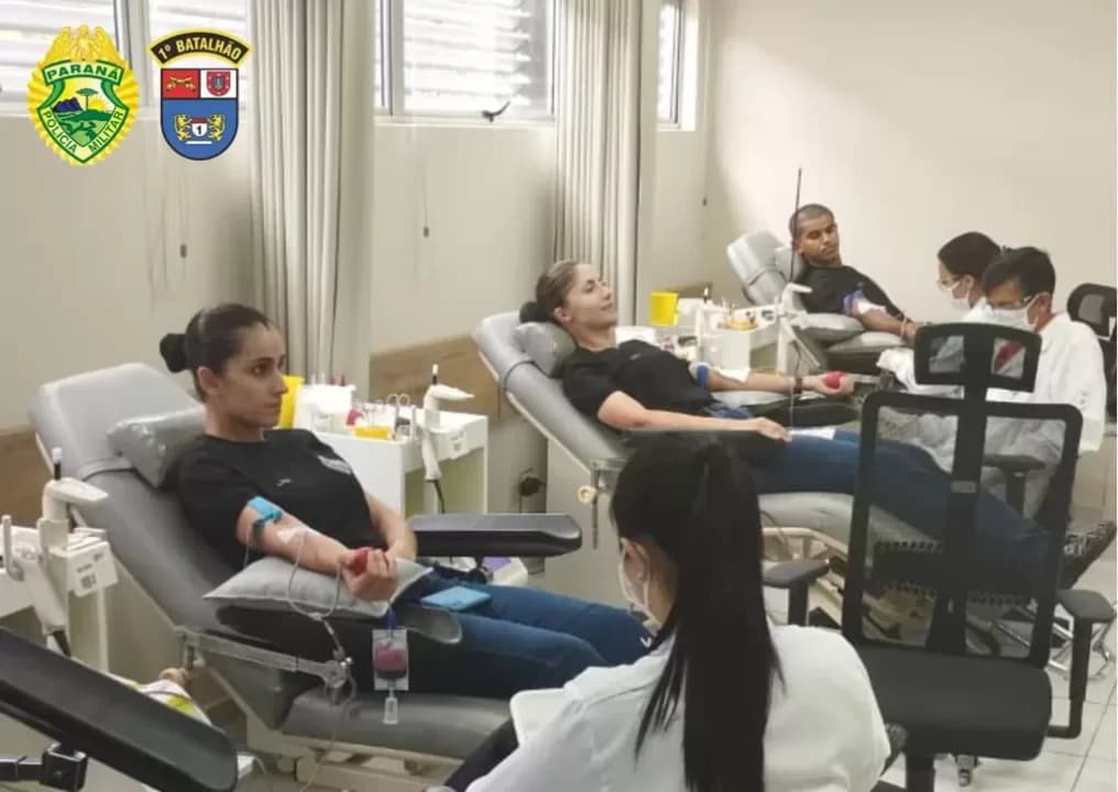 Alunos do curso de formação de praças realizam doação de sangue
